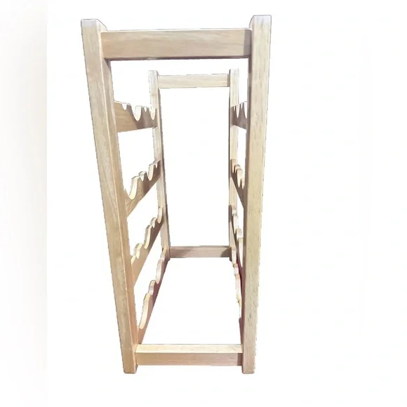 Wine Rack Light Wood. Holds 24 Bottles. Has Removable Table Top. Great Condition - Picture 6 of 10